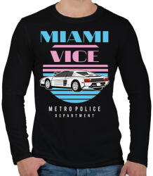 printfashion Miami Vice - Férfi hosszú ujjú póló - Fekete (1063374)