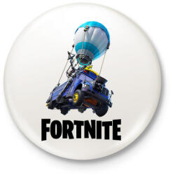 printfashion Fortnite_Battle_Bus - Kitűző, hűtőmágnes - Fehér (3089041)