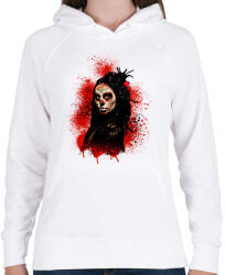 printfashion muertos - Női kapucnis pulóver - Fehér (1615107)