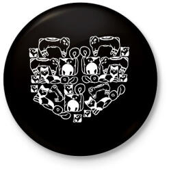 printfashion catheart. w - Kitűző, hűtőmágnes - Fekete (15673214)