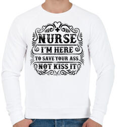 printfashion Megmentelek - Férfi pulóver - Fehér (148227)