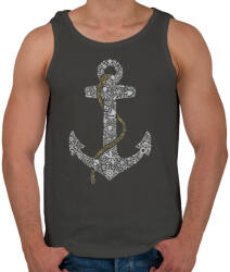 printfashion Horgony - Férfi atléta - Sötétszürke (135793)