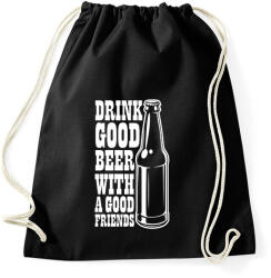 printfashion Drink Good Beer - Fehér - Sportzsák, Tornazsák - Fekete (6674570)
