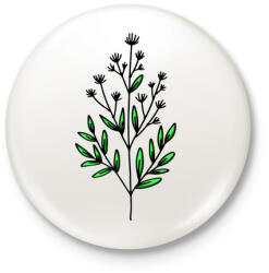 printfashion virág-008 - Kitűző, hűtőmágnes - Fehér (3087529)