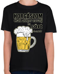 printfashion Horgászom csak akkor zavarj ha sört hoztál - Gyerek póló - Fekete (12959265)