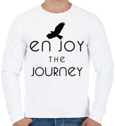 printfashion ENJOY THE JOURNEY - Férfi pulóver - Fehér (7084403)