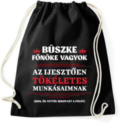 printfashion Büszke főnöke vagyok - fehér - Sportzsák, Tornazsák - Fekete (14977375)