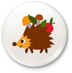 printfashion Sündisznó - Kitűző, hűtőmágnes - Fehér (14092763)