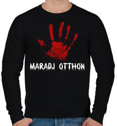printfashion Maradj otthon - Férfi pulóver - Fekete (3900050)