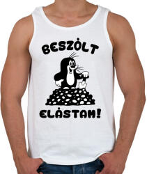 printfashion Kisvakond - Beszólt, elástam! - Férfi atléta - Fehér (835017)