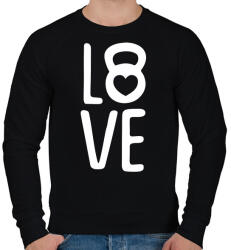 printfashion Love kettlebell - Férfi pulóver - Fekete (11719859)