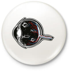 printfashion Halszem - Kitűző, hűtőmágnes - Fehér (3075838)