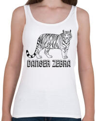 printfashion Danger zebra - Női atléta - Fehér (2015658)