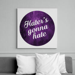 printfashion Hate - Vászonkép - Fehér (6621410)