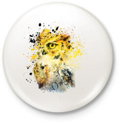 printfashion owl - Kitűző, hűtőmágnes - Fehér (3082403)