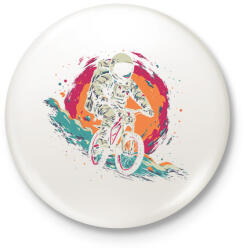 printfashion Bringás űrhajós - Kitűző, hűtőmágnes - Fehér (15683057)