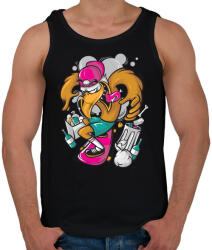 printfashion Deszkás sas - Férfi atléta - Fekete (23838)