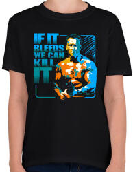 printfashion Predator - Ha vérzik, akkor elpusztítható - Gyerek póló - Fekete (7692664)