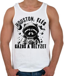 printfashion Houston, elég gázos a helyzet! - Férfi atléta - Fehér (16682262)