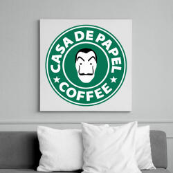 printfashion Casa de Papel Coffee - Vászonkép - Fehér (6631445)