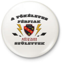 printfashion Tökéletes férfi május - Kitűző, hűtőmágnes - Fehér (3089438)