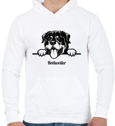 printfashion Rottweiler - Férfi kapucnis pulóver - Fehér (5115973)