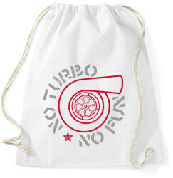 printfashion No turbo no fun - Sportzsák, Tornazsák - Fehér (2093649)