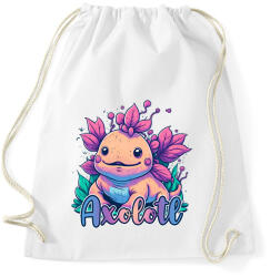 printfashion Axolotl - Sportzsák, Tornazsák - Fehér (13926635)