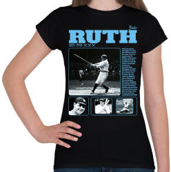 printfashion Babe Ruth - baseball - Női póló - Fekete (15815571)