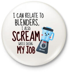 printfashion I can relate to blenders - Kitűző, hűtőmágnes - Fehér (7075453)
