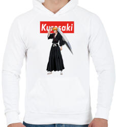 printfashion Kurosaki - Férfi kapucnis pulóver - Fehér (5417807)