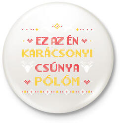 printfashion Ez az én karácsonyi csúnya pólóm - Kitűző, hűtőmágnes - Fehér (11469460)