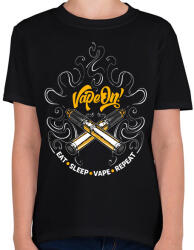 printfashion Vape on! - Gyerek póló - Fekete (2008770)