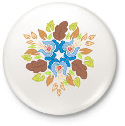 printfashion Népi motívumos mandala - Kitűző, hűtőmágnes - Fehér (13536127)