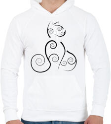printfashion Cicmic, oriental - Férfi kapucnis pulóver - Fehér (423575)