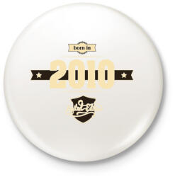 printfashion born-in-2010-cream-choco - Kitűző, hűtőmágnes - Fehér (3076889)
