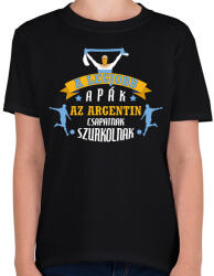 printfashion Argentin csapat - Gyerek póló - Fekete (10857011)