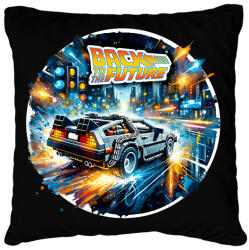 printfashion DeLorean - Vissza a jövőbe - Párnahuzat, Díszpárnahuzat - Fekete (15390267)