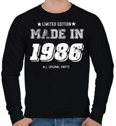 printfashion 1986 - Férfi pulóver - Fekete (4052222)