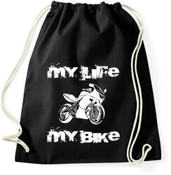 printfashion er6f-fehér. felirattal - Sportzsák, Tornazsák - Fekete (2900287)