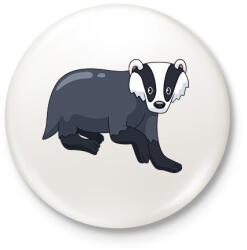 printfashion Borz - Kitűző, hűtőmágnes - Fehér (6350564)