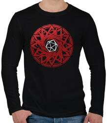 printfashion Goth kör (Vörös) - Férfi hosszú ujjú póló - Fekete (2754611)