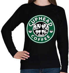 printfashion Cuphead Coffee - Női pulóver - Fekete (7017448)