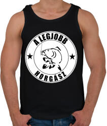 printfashion A legjobb horgász - Férfi atléta - Fekete (13572882)