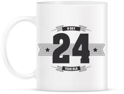 printfashion b-day-24-dark-lightgrey - Bögre - Fehér (790525)