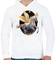 printfashion Táltos paripa - Férfi kapucnis pulóver - Fehér (14865800)
