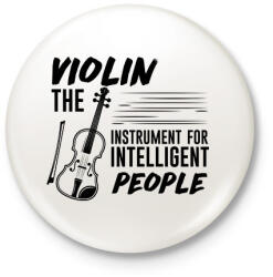 printfashion Intelligens emberek hangszere - Hegedű - Kitűző, hűtőmágnes - Fehér (7642417)
