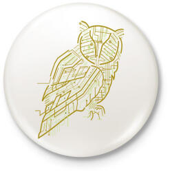 printfashion Elektrobagoly - Kitűző, hűtőmágnes - Fehér (3074101)