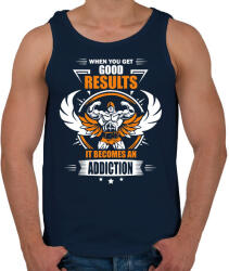 printfashion Test építés - Férfi atléta - Sötétkék (2063430)