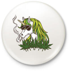 printfashion WeedCorn - Kitűző, hűtőmágnes - Fehér (3088785)